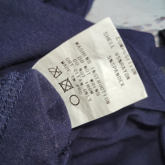 BLQ Navy Blue Back Tie Shirt - Picture 3 of 4